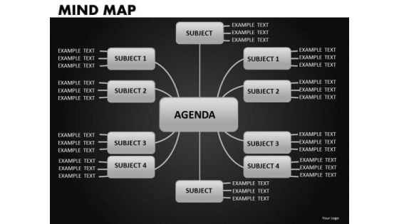 Mind Map Network Diagram PowerPoint Slides Map Nodes Ppt