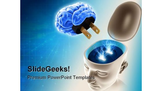 Mind On Off Science PowerPoint Template 0610