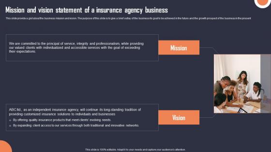 Mission And Vision Statement Of A Insurance Agency Building An Insurance Company Rules Pdf