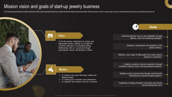 Mission Vision And Goals Of Start Up Jewelry Business Jewelry Business Plan Guidelines Pdf