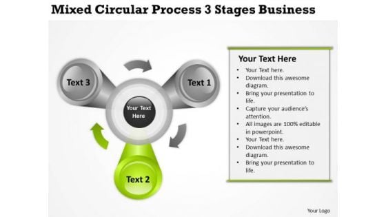 Mixed Circular Process 3 Stages Business Ppt Help Writing Plan PowerPoint Templates