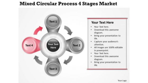 Mixed Circular Process 4 Stages Market Ppt How To Write Business Plans PowerPoint Slides