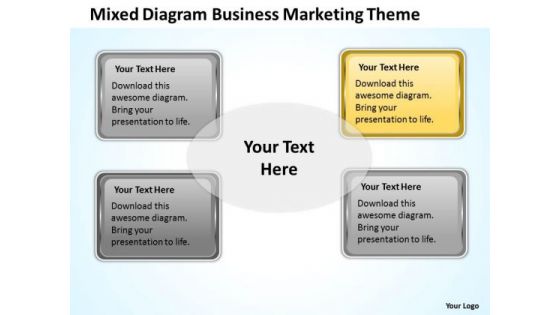 Mixed Diagram Business Marketing Theme Ppt Strategy PowerPoint Slides