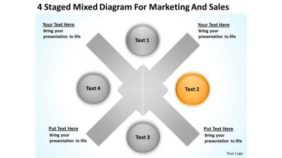 Mixed Diagram For Marketing And Sales Ppt Business Plan PowerPoint Templates