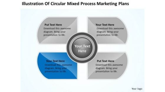 Mixed Process Marketing Plans Ppt Business Template Free PowerPoint Slides