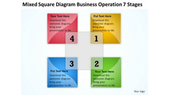 Mixed Square Diagram Business Operation 7 Stages Ppt Quick Plan PowerPoint Slides