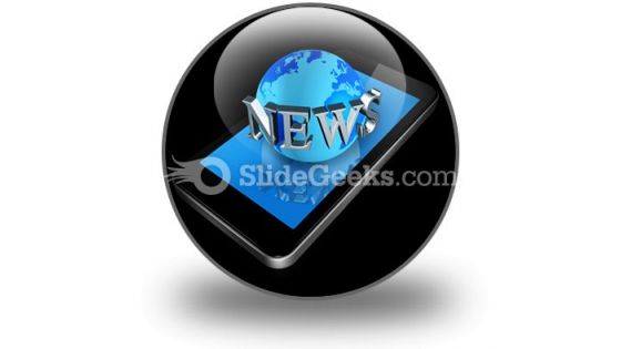 Mobile Phone And News World Ppt Icon For Ppt Templates And Slides C