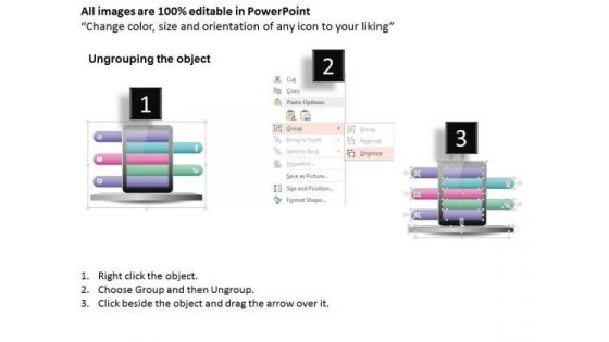 Mobile With Icons For Communication PowerPoint Template