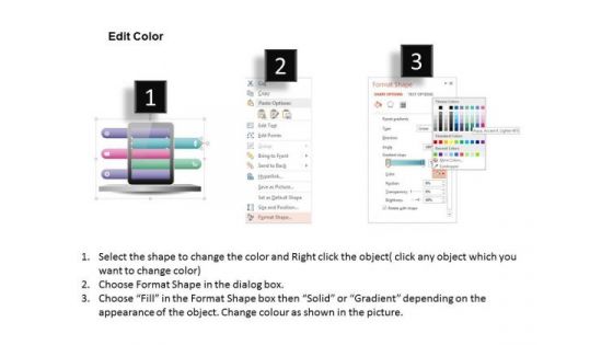 Mobile With Icons For Communication PowerPoint Template