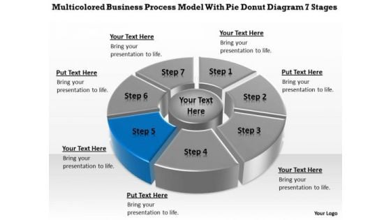 Model With Pie Donut Diagram 7 Stages Business Plan For PowerPoint Templates