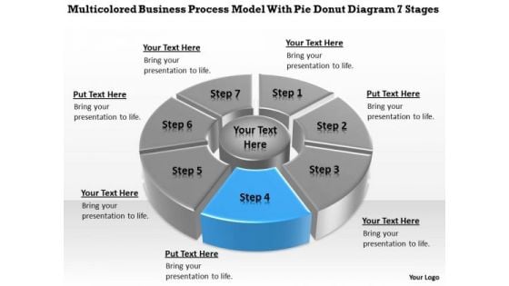 Model With Pie Donut Diagram 7 Stages Top Business Plan PowerPoint Templates