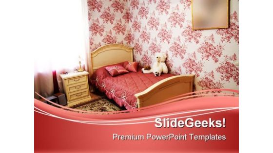 Modern Bedroom Children PowerPoint Themes And PowerPoint Slides 0511