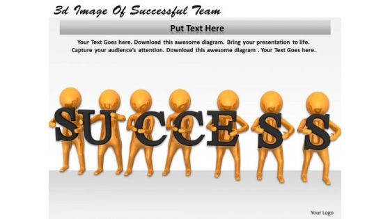 Modern Marketing Concepts 3d Image Of Successful Team Character