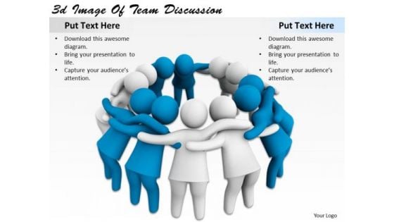 Modern Marketing Concepts 3d Image Of Team Discussion Character