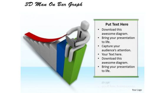 Modern Marketing Concepts 3d Man Bar Graph Business Statement