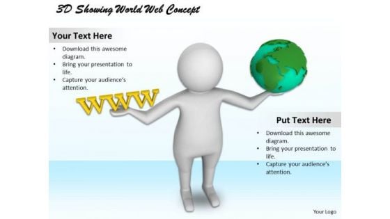 Modern Marketing Concepts 3d Showing World Wide Web Business