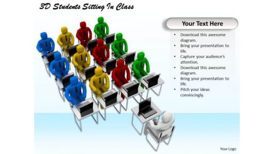 Modern Marketing Concepts 3d Students Sitting Class Business