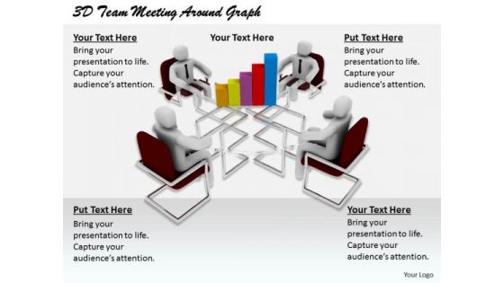 Modern Marketing Concepts 3d Team Meeting Around Graph Characters