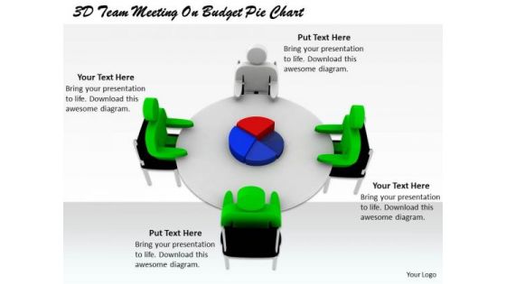 Modern Marketing Concepts 3d Team Meeting Budget Pie Chart Characters Modern Marketing Concepts 3d Team Meeting Budget Pie Chart Characters