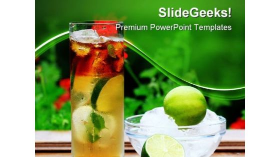 Mojito Cocktail Food PowerPoint Templates And PowerPoint Backgrounds 0411