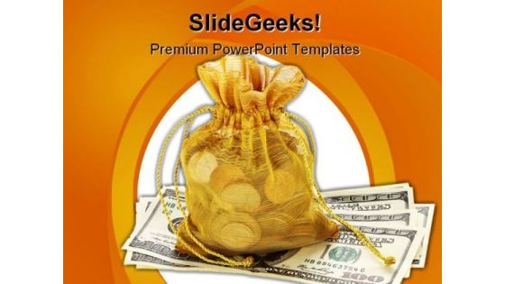 Money Bag Future PowerPoint Template 0810