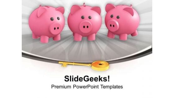 Money Bank And Key To Success PowerPoint Templates Ppt Backgrounds For Slides 0313 Money Bank And Key To Success PowerPoint Templates Ppt Backgrounds For Slides 0313