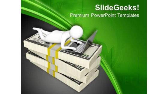 Money Can Saved By Laptop PowerPoint Templates Ppt Backgrounds For Slides 0713