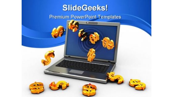 Money From Internet Finance PowerPoint Themes And PowerPoint Slides 0711