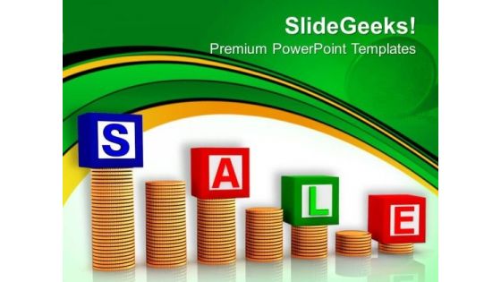 Money Growth Depends On Sale Finance PowerPoint Templates Ppt Backgrounds For Slides 0413