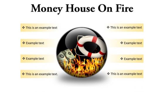 Money House On Fire Metaphor PowerPoint Presentation Slides C