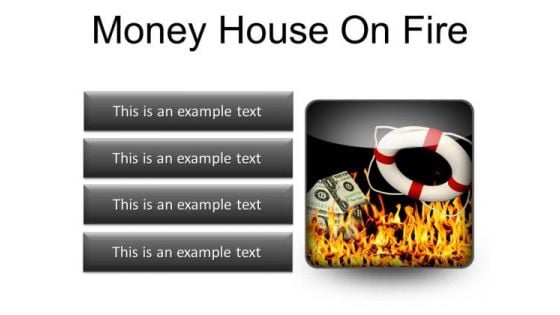 Money House On Fire Metaphor PowerPoint Presentation Slides S