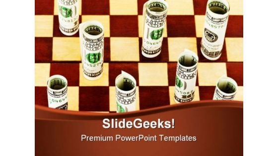 Money On Chess Board Game PowerPoint Templates And PowerPoint Backgrounds 0211