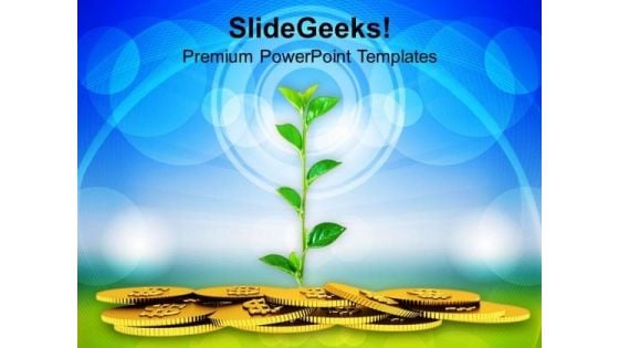 Money Plant Concept Finance PowerPoint Templates Ppt Backgrounds For Slides 0213