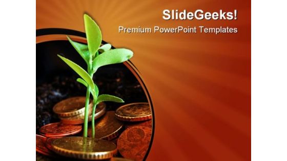 Money Plant Finance PowerPoint Themes And PowerPoint Slides 0811