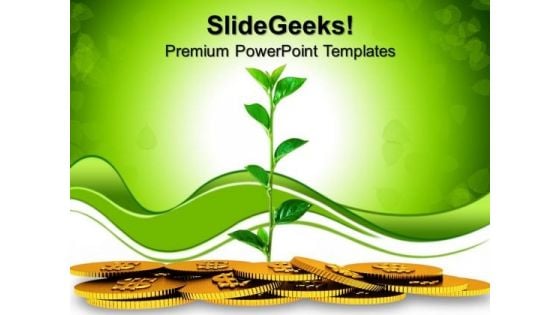 Money Plant Growth Business PowerPoint Templates And PowerPoint Themes 0812