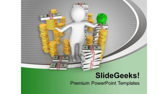 Money Saving And Financial Growth In Business PowerPoint Templates Ppt Backgrounds For Slides 0313