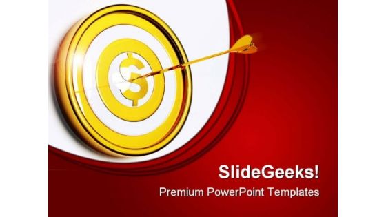 Money Target Business PowerPoint Themes And PowerPoint Slides 0711