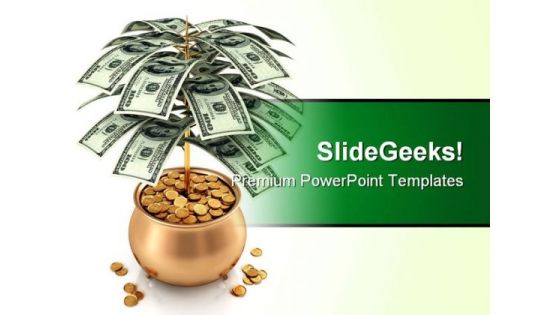 Money Tree Business PowerPoint Template 1110