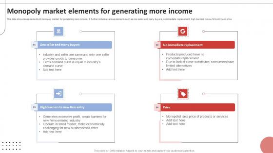 Monopoly Market Elements For Generating More Income Portrait Pdf