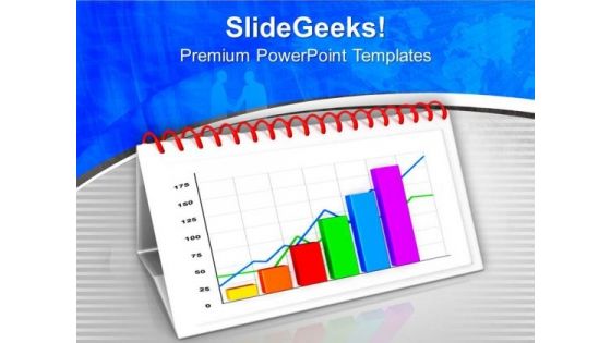 Monthly Business Growth Bar Chart PowerPoint Templates Ppt Backgrounds For Slides 0713