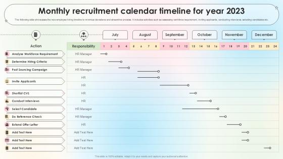 Monthly Recruitment Calendar Timeline For Year 2023 Monthly Recruitment Calendar Timeline For Year 2023