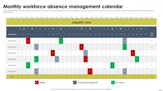 Monthly Workforce Absence Management Calendar Staff Management Approache Guidelines Pdf Monthly Workforce Absence Management Calendar Staff Management Approache Guidelines Pdf