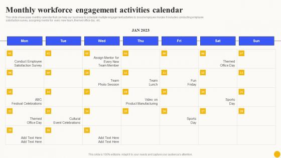 Monthly Workforce Engagement Planned Workforce Enhancement Summary Pdf