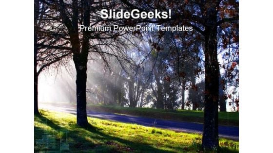 Morning Trees Nature PowerPoint Templates And PowerPoint Backgrounds 0211