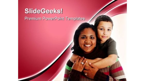 Mother And Son Family PowerPoint Themes And PowerPoint Slides 0711