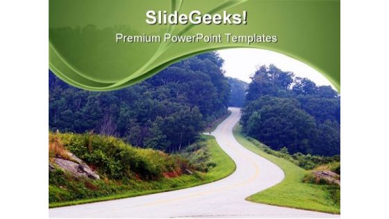 Mountain Roads Nature PowerPoint Templates And PowerPoint Backgrounds 0811