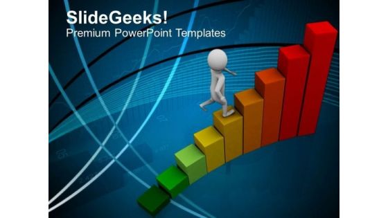 Move Towards The Growth Bar Graph PowerPoint Templates Ppt Backgrounds For Slides 0613