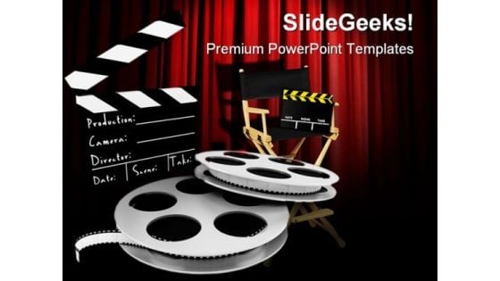 Movies Director Entertainment PowerPoint Themes And PowerPoint Slides 0311