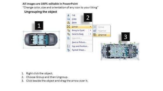Moving 2 Door Gray Car Top PowerPoint Slides And Ppt Diagram Templates