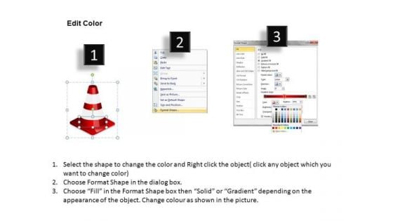 Multi Color Traffic Cones PowerPoint Slides And Ppt Diagram Templates